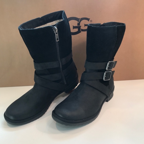 NEW UGG Lorna Leather Boot WaterProof Sz 6.5 - Picture 1 of 8